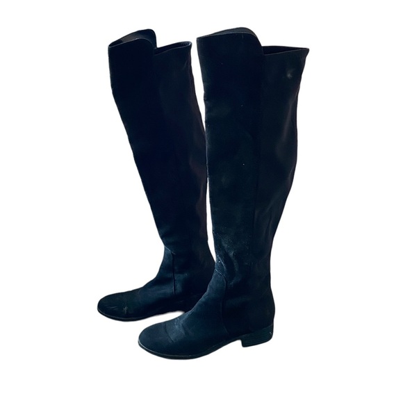 {Unisa} Women's Black Fabric Unhudy Over The Knee Boots Size 6 - Picture 1 of 9